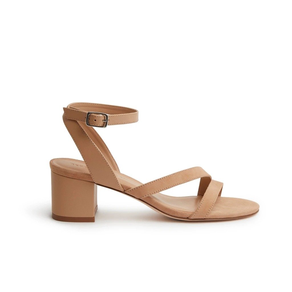 Rebecca Allen The Block Sandy Heeled Sandal Nude Iv Size 11 Nwb Strappy Block